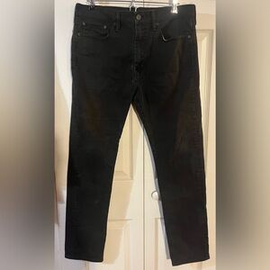 Levi’s 522 Jeans Straight Leg Zip Fly Black Stretch Size 33 x 32 From 2014